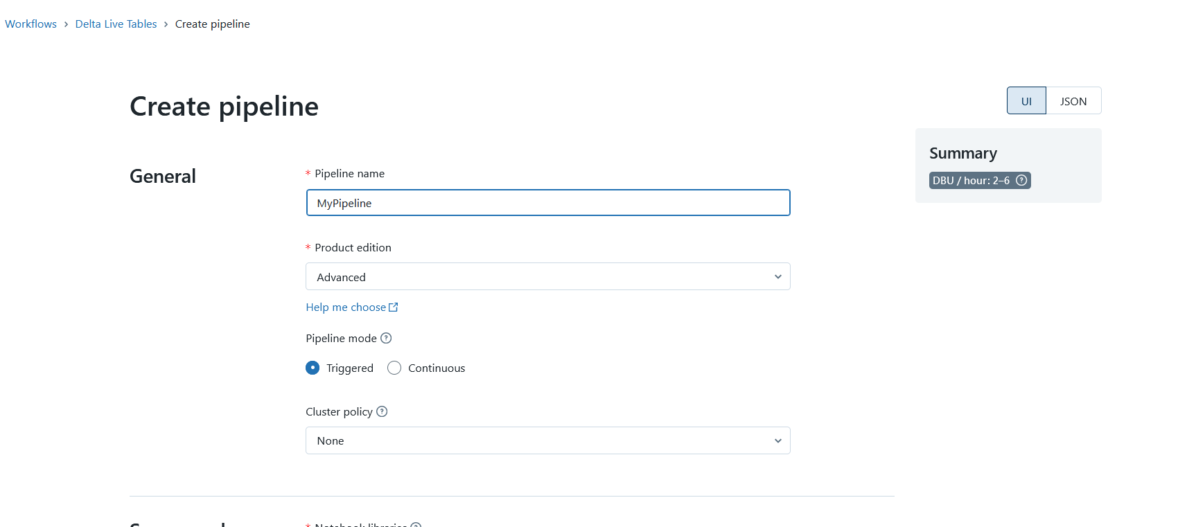 Create a DLT Pipeline